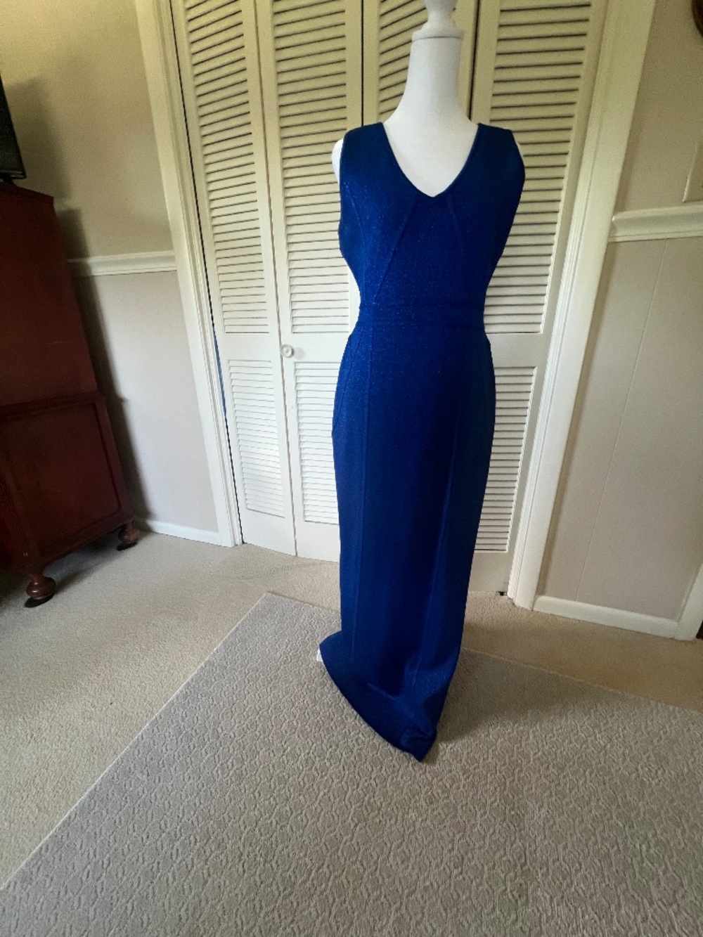 Cobalt Blue Floor length Black tie Dress size medium